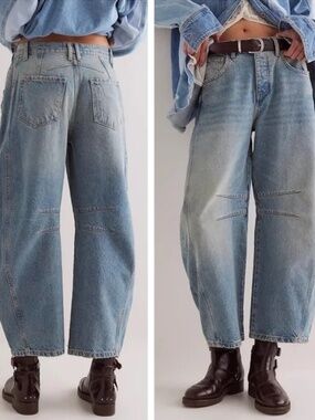 We The Free Good Luck Mid-Rise Barrel Jeans 24